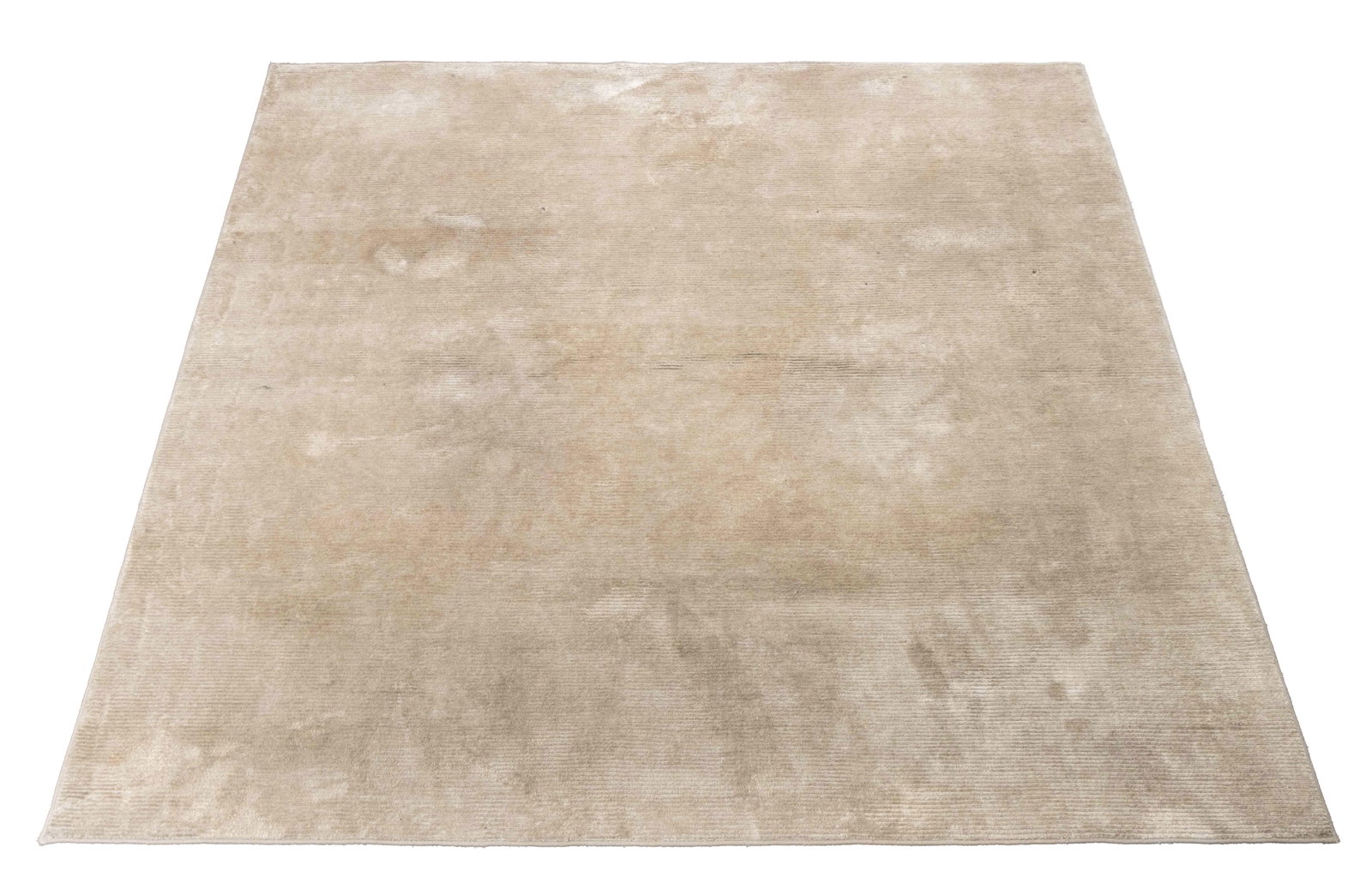 Modern Greige Square Carpet, 9' x 9': Modern Square Grey-Beige Carpet. 9' L x 9' W. Provenance: From a SoHo, New York Collection. Keywords: Modern design, Area rugs, Textiles, Carpets, Floor coverings, Home accents, Interior design, Minim
