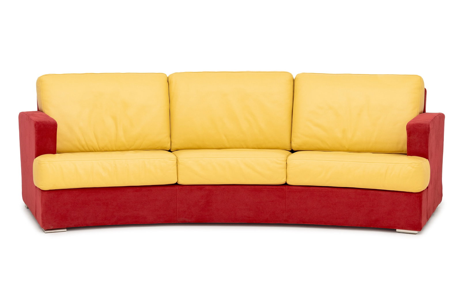 Rolf Benz Curved Two-Tone Upholstered Sofa (1 of 9)
