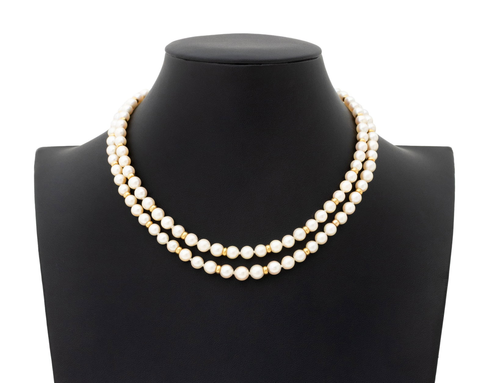 Carl Bucherer Two-Strand Pearl and Gold Necklace (1 of 9)