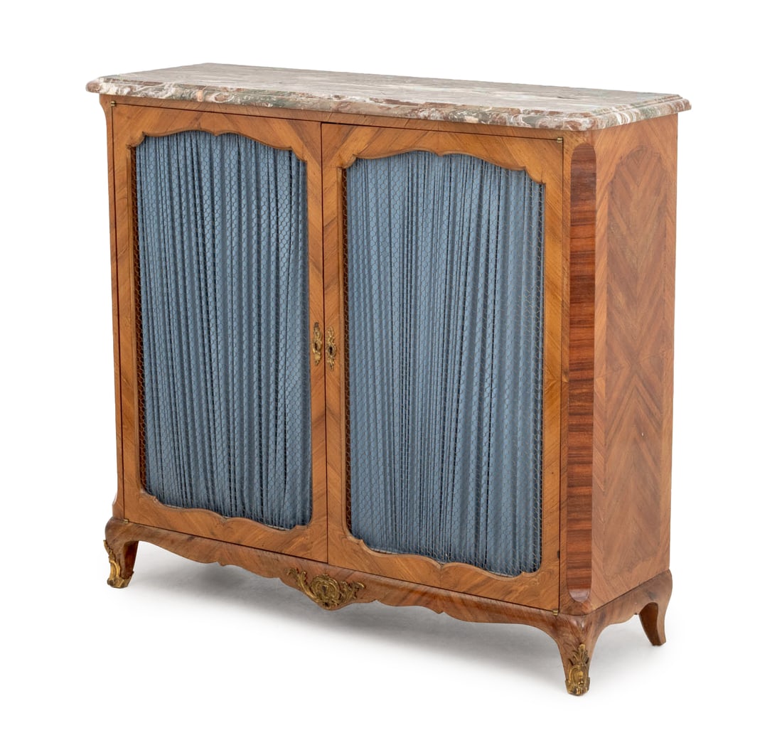 Louis XVI Style Kingwood Bibliotheque Cabinet (1 of 9)