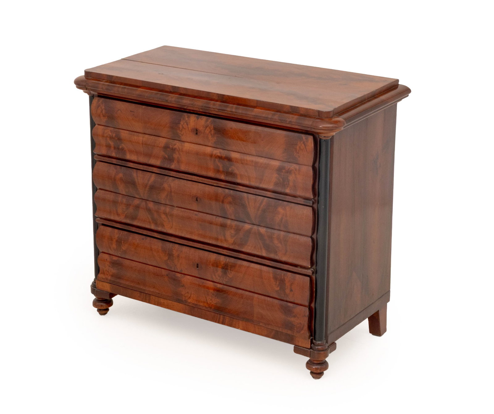 Biedermeier Flame Mahogany Commode, 19th C. (1 of 7)