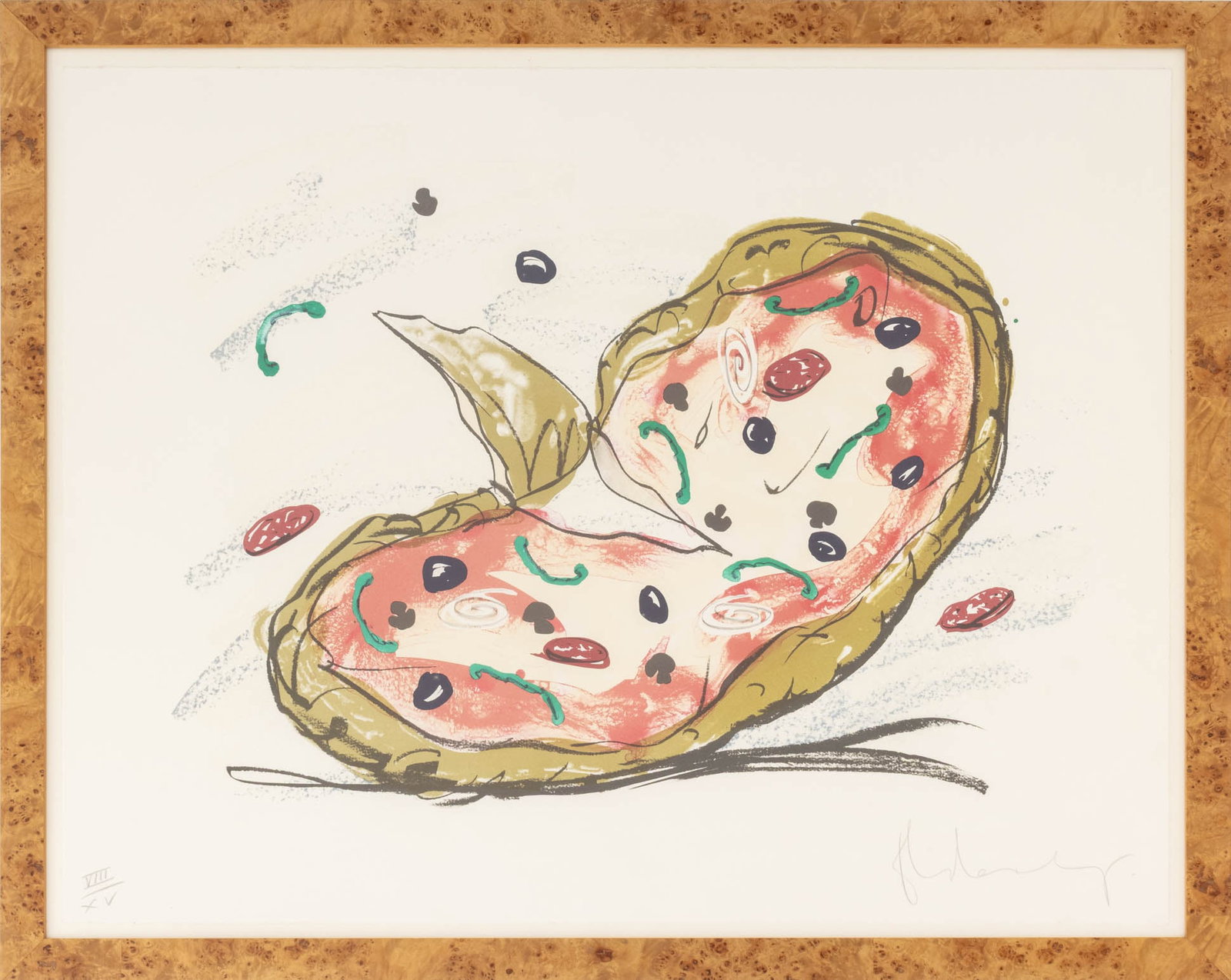 Claes Oldenburg "Pizza/Palette" Lithograph, 1996 (1 of 8)