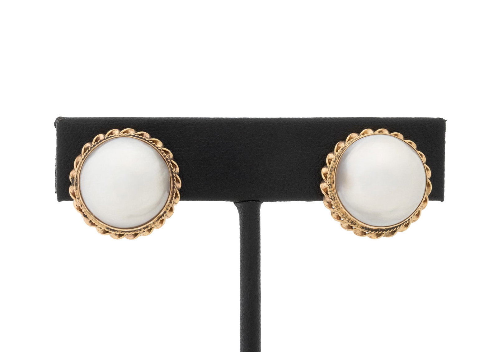 Mabe Pearl and Yellow Gold Earrings (1 of 8)