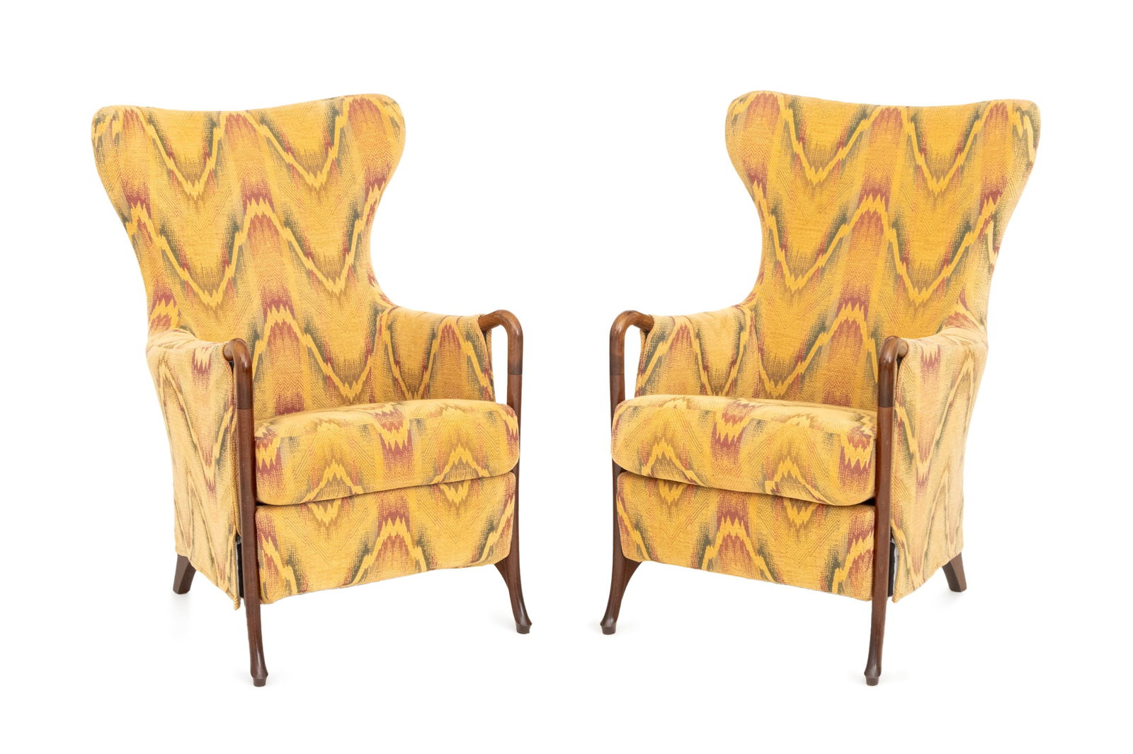 Umberto Asnago "Progetti 63340" Wing Chairs, Pair (1 of 6)