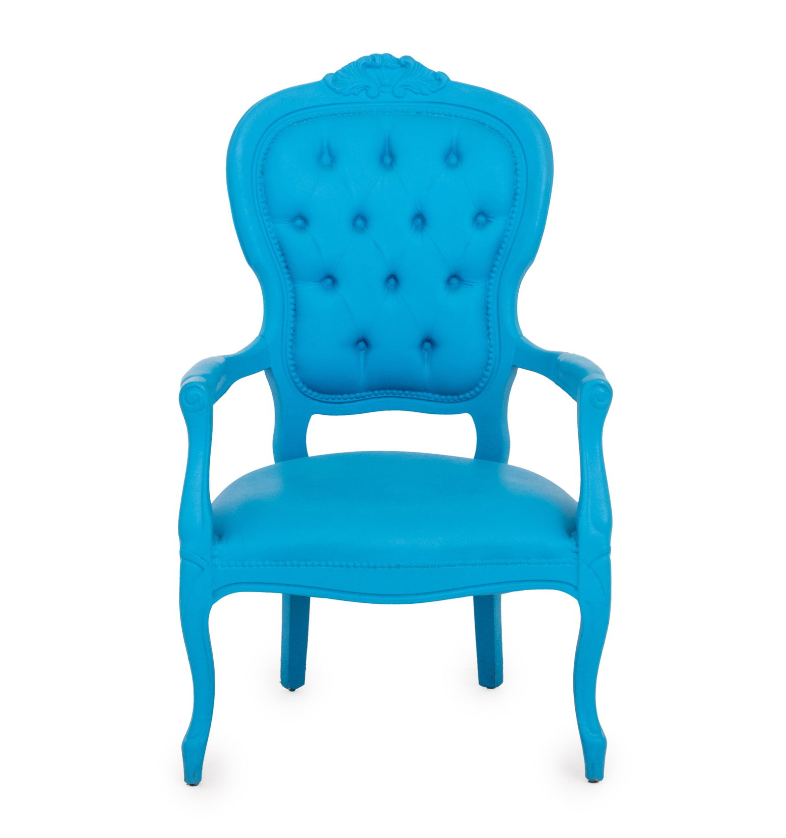 Maarten Baas Style Blue Painted Armchair (1 of 7)