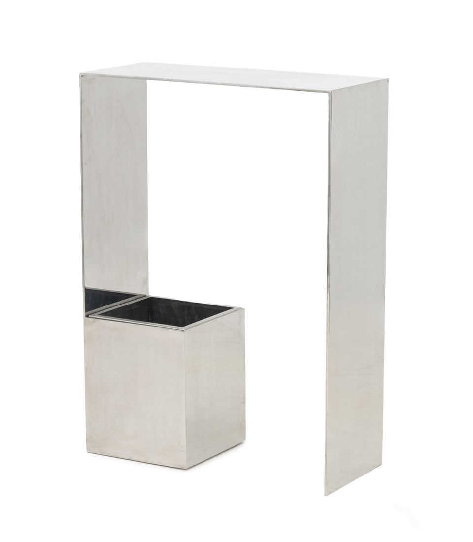 Contemporary Stainless Steel Console Table (1 of 9)