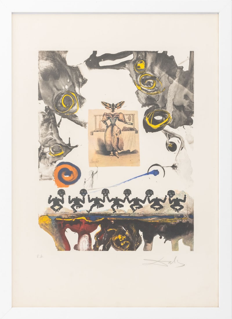 Salvador Dali "Surrealist Gastronomy", 1971: Salvador Dali (Spanish, 1904-1989), "Surrealist Gastronomy", Etching and Photolithograph in Colors on Arches Paper, 1971, from the "Memories of Surrealism" suite, published by Transworld Art, New York