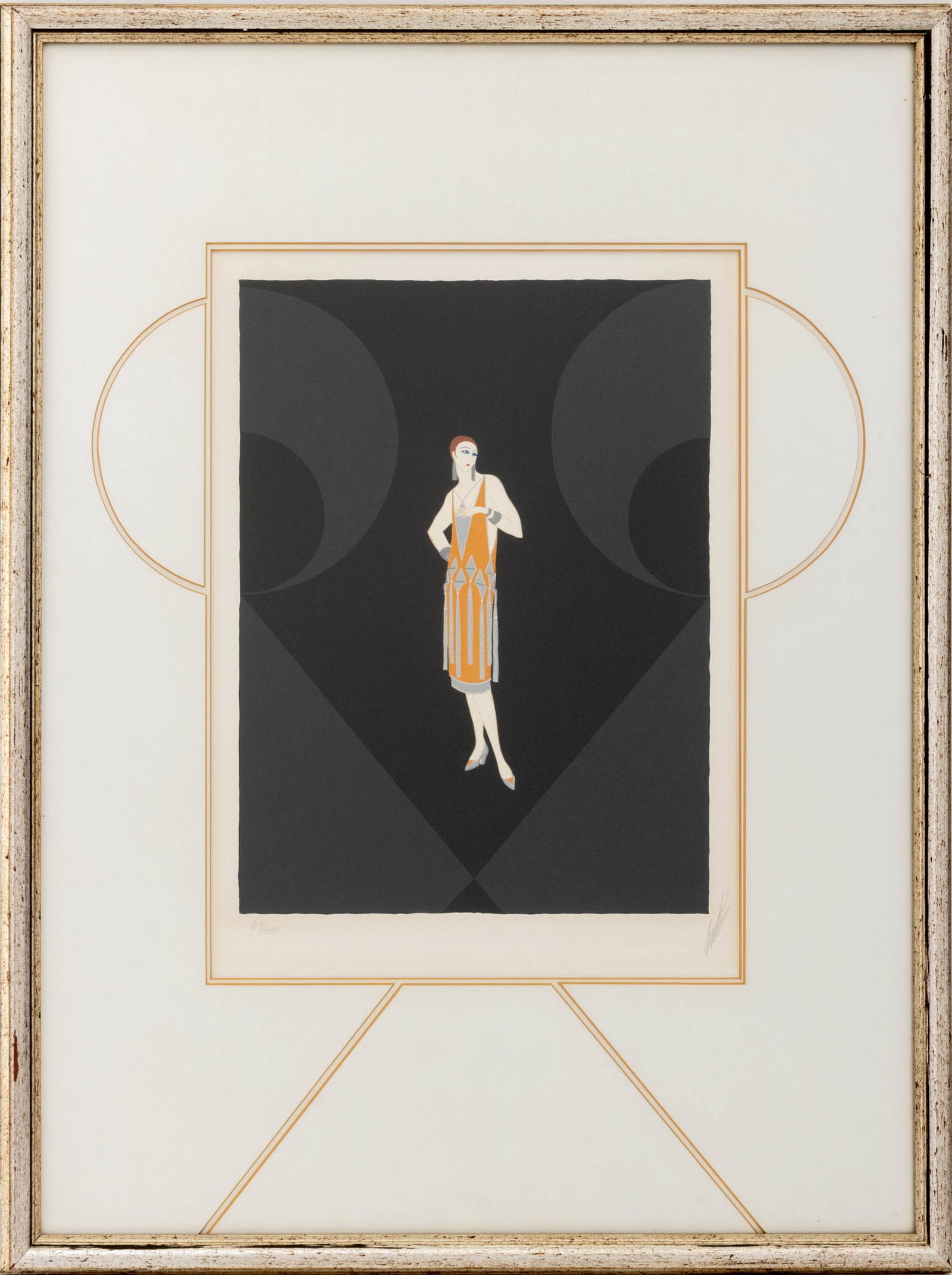 Erte "Manhattan Mary I" Lithograph, 1979: Erte (Romain de Tirtoff, Russian/French, 1892-1990), "Manhattan Mary I", Lithograph in Colors, 1979, published by Circle Fine Art Corp., Chicago, signed in pencil lower right, numbered edition "69/300