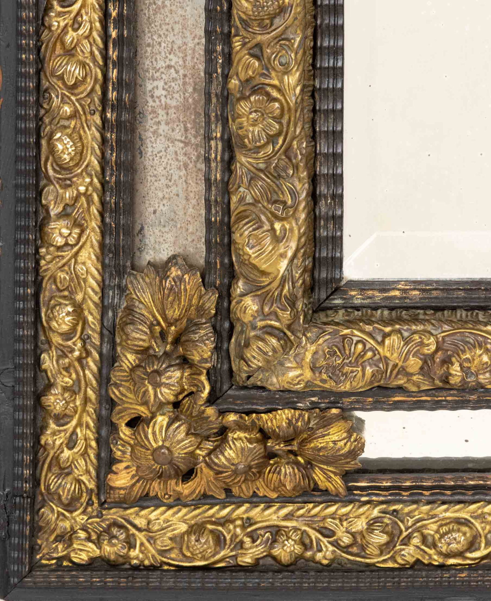 Napoleon III Style Brass Mounted Ebonized Mirror - 3