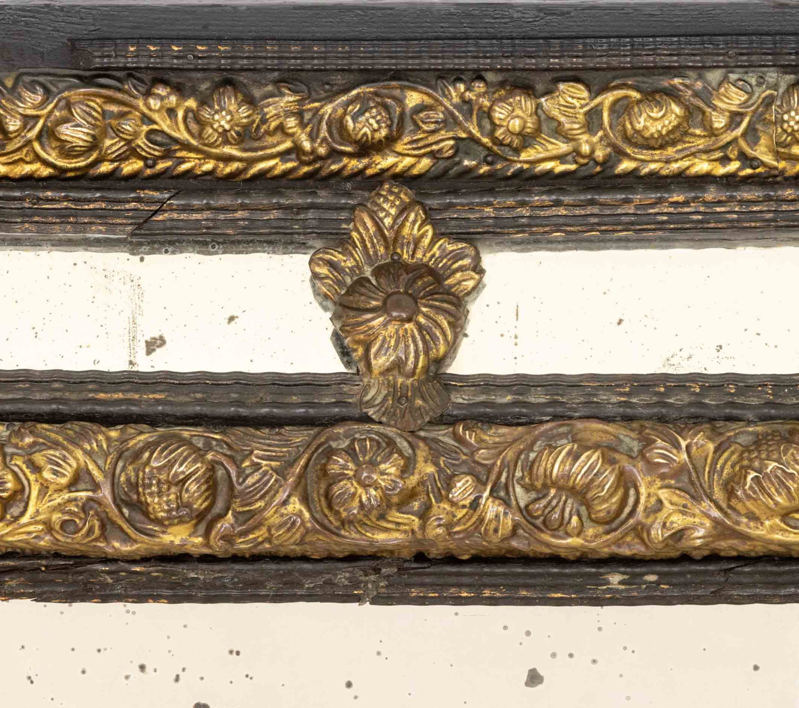 Napoleon III Style Brass Mounted Ebonized Mirror - 5