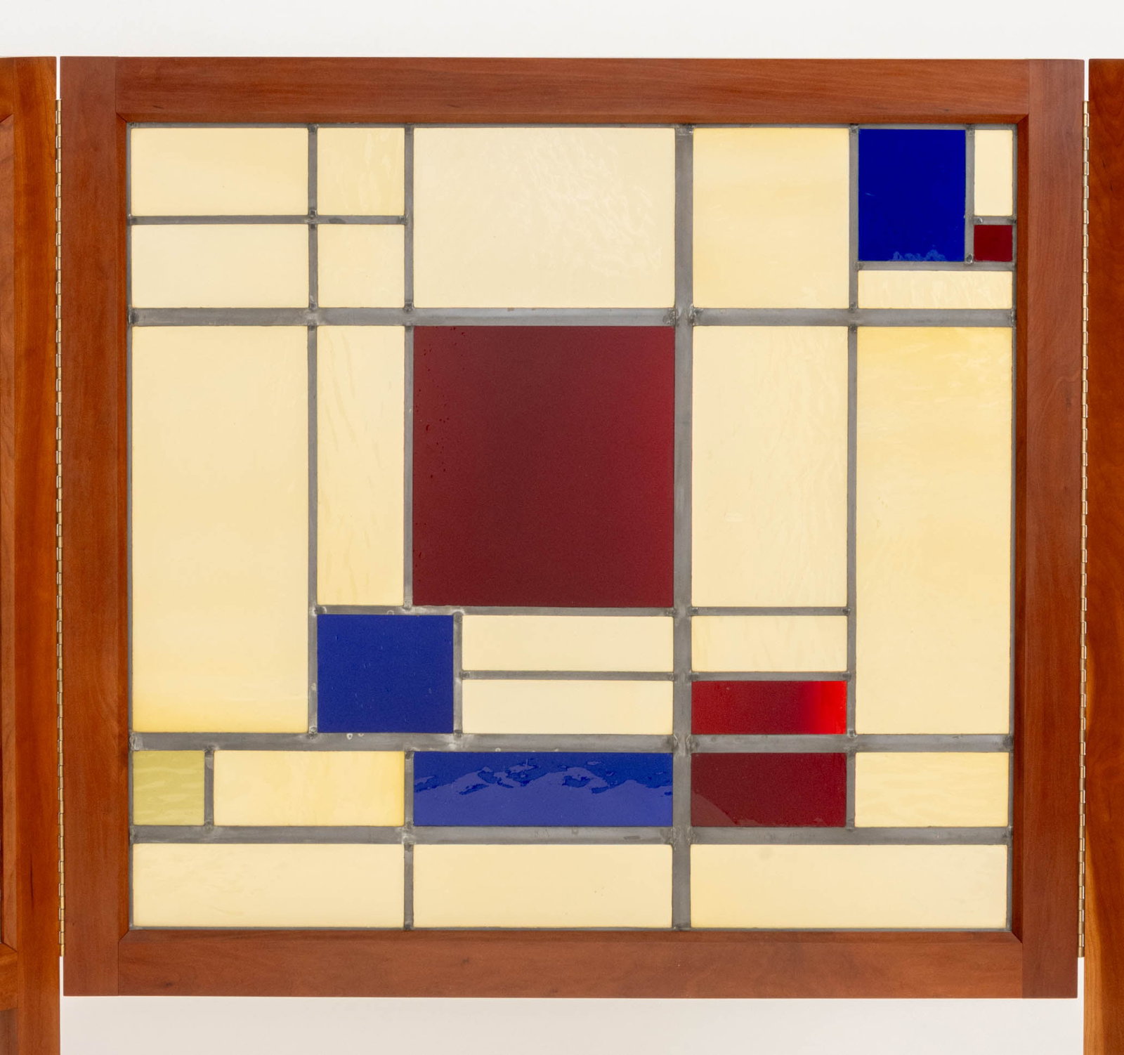 Frank Lloyd Wright Style Glass Panel Floor Screen - 3