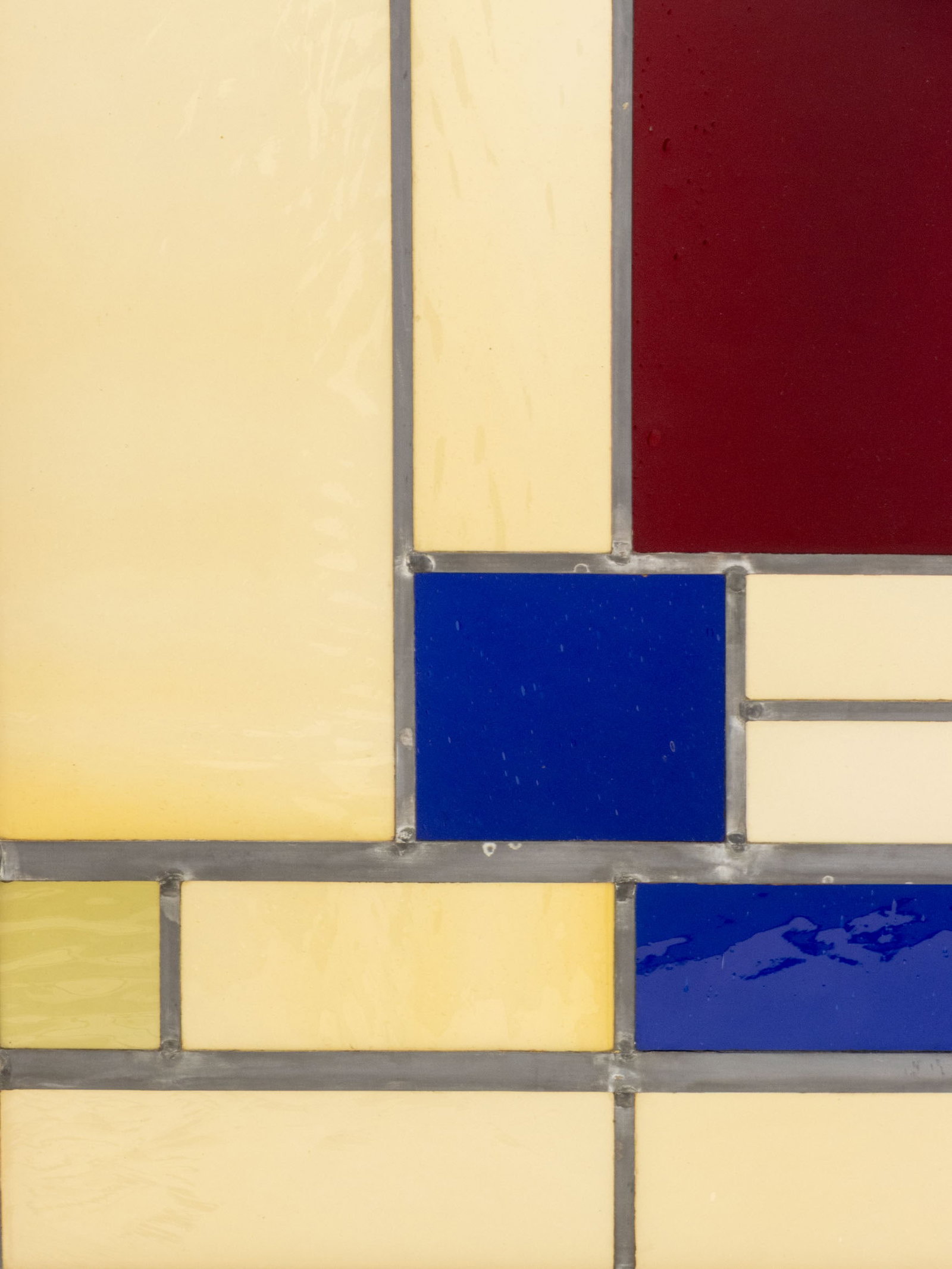 Frank Lloyd Wright Style Glass Panel Floor Screen - 5
