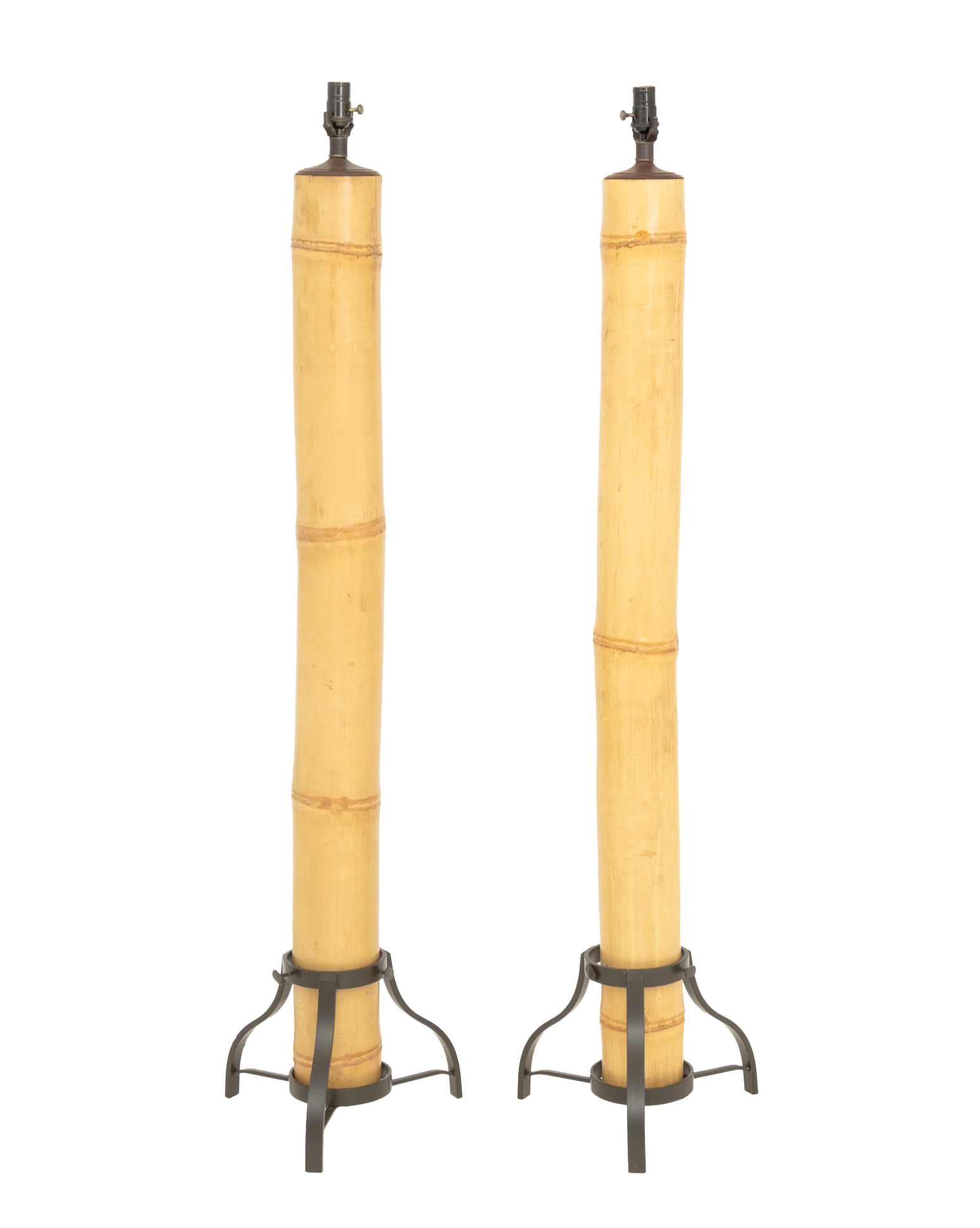 Modern Bamboo Stalk Floor Lamps, Pair (1 of 6)