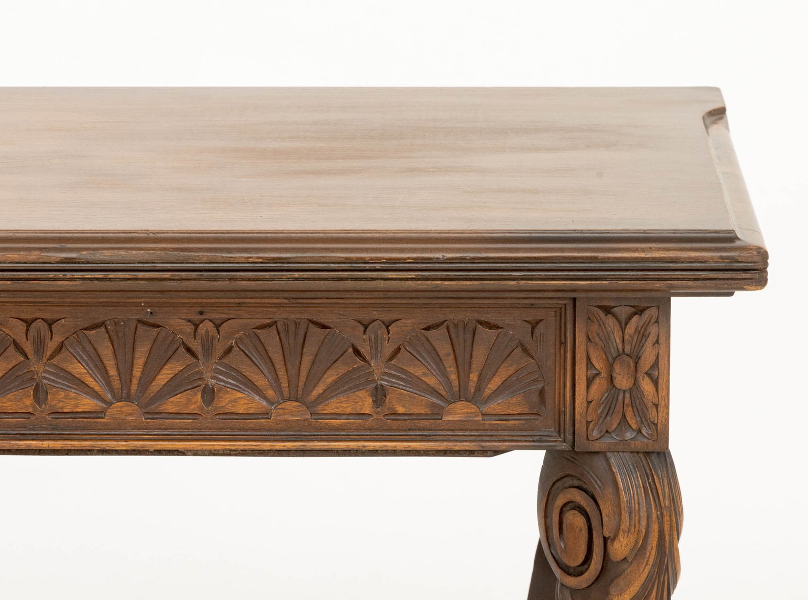 Rococo Style Walnut Extending Trestle Table - 4