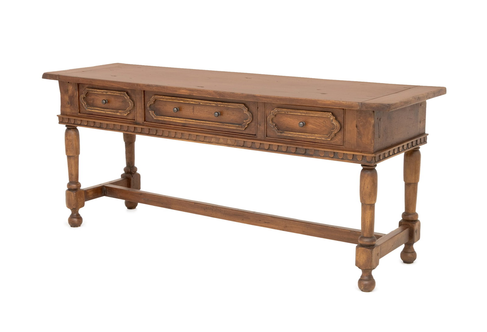 Italian Baroque Style Walnut Library Table (1 of 9)