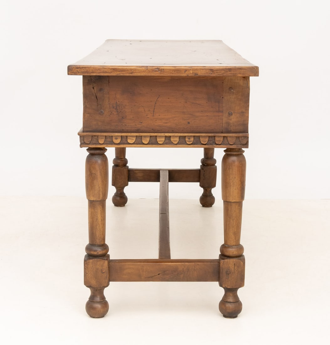 Italian Baroque Style Walnut Library Table - 7