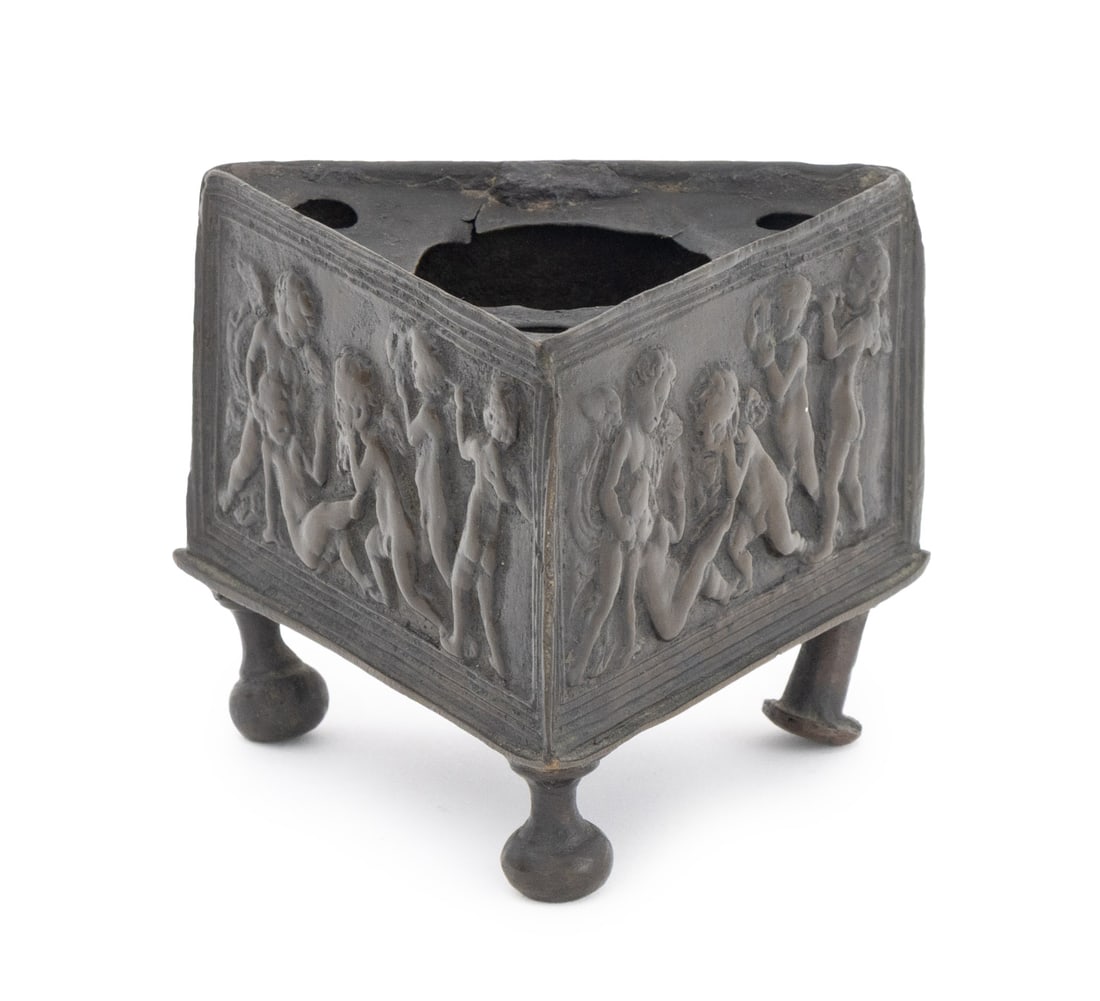 Italian Baroque Patinated Bronze Inkwell, 18th C. (1 of 9)