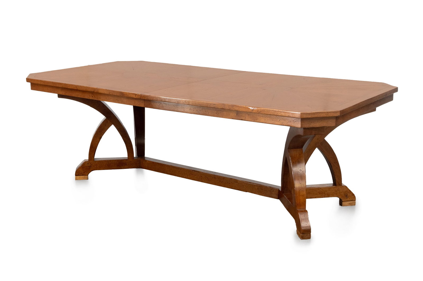Modern Walnut Octagonal Extending Dining Table (1 of 17)