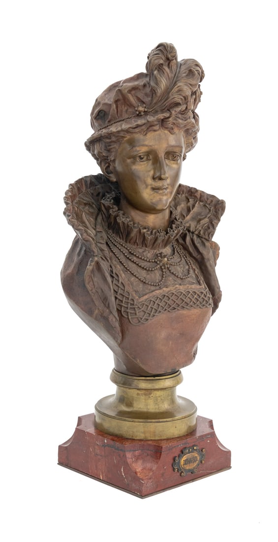 Ernest Rancoulet "Dona Sol" Patinated Bronze Bust (1 of 9)