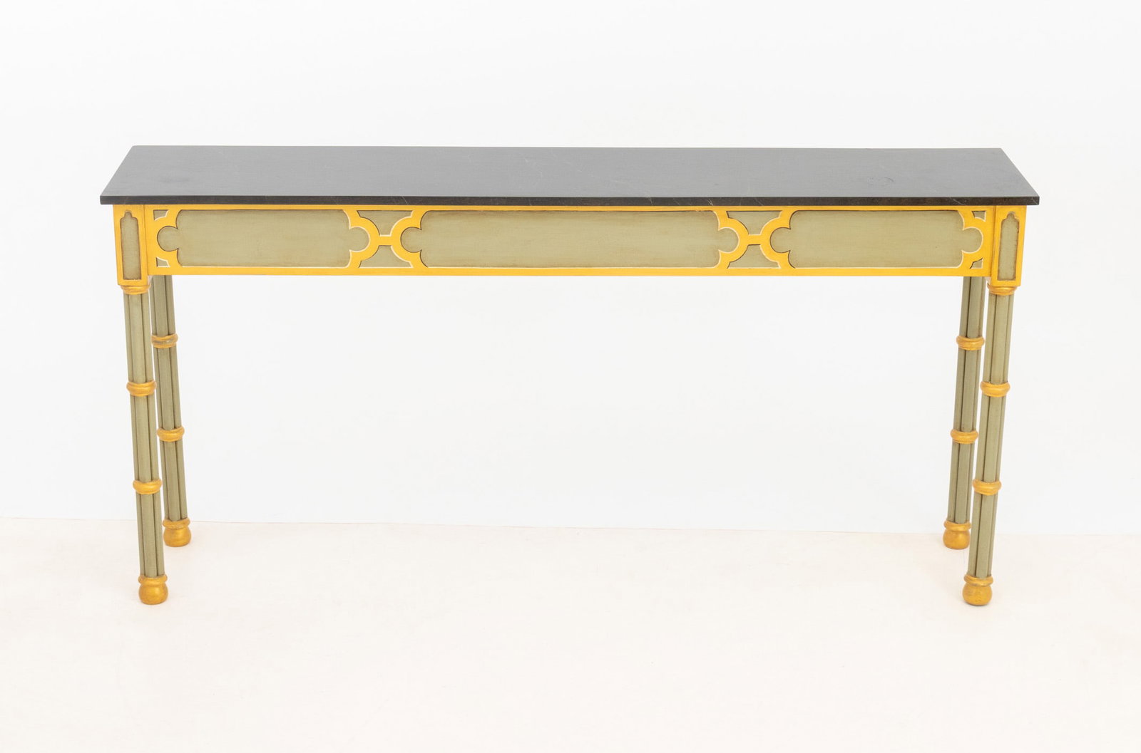 Gothic Style Green Painted Console Table - 3
