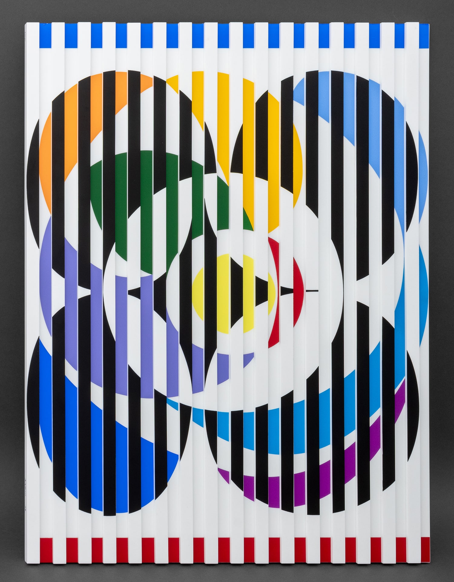 Yaccov Agam "Birth of a Flag", 1976: Yaccov Agam (Israeli, 1928-2026), "Birth of a Flag", Screenprint in Colors on Acrylic Sculpture, 1976, from "An American Portrait 1776-1976", Part II [Not Songs of Loyalty Alone], signed, dated, and n
