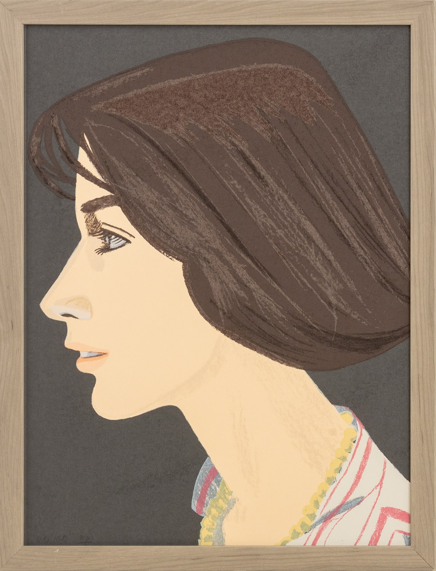 Alex Katz "Susan" Screenprint, 1976: Alex Katz (American, b. 1927), "Susan", Screenprint in Colors, 1976, from "An American Portrait 1776-1976", Part III [Look Out Beyond and See], signed and numbered edition "XXI / L" [21/50] lower