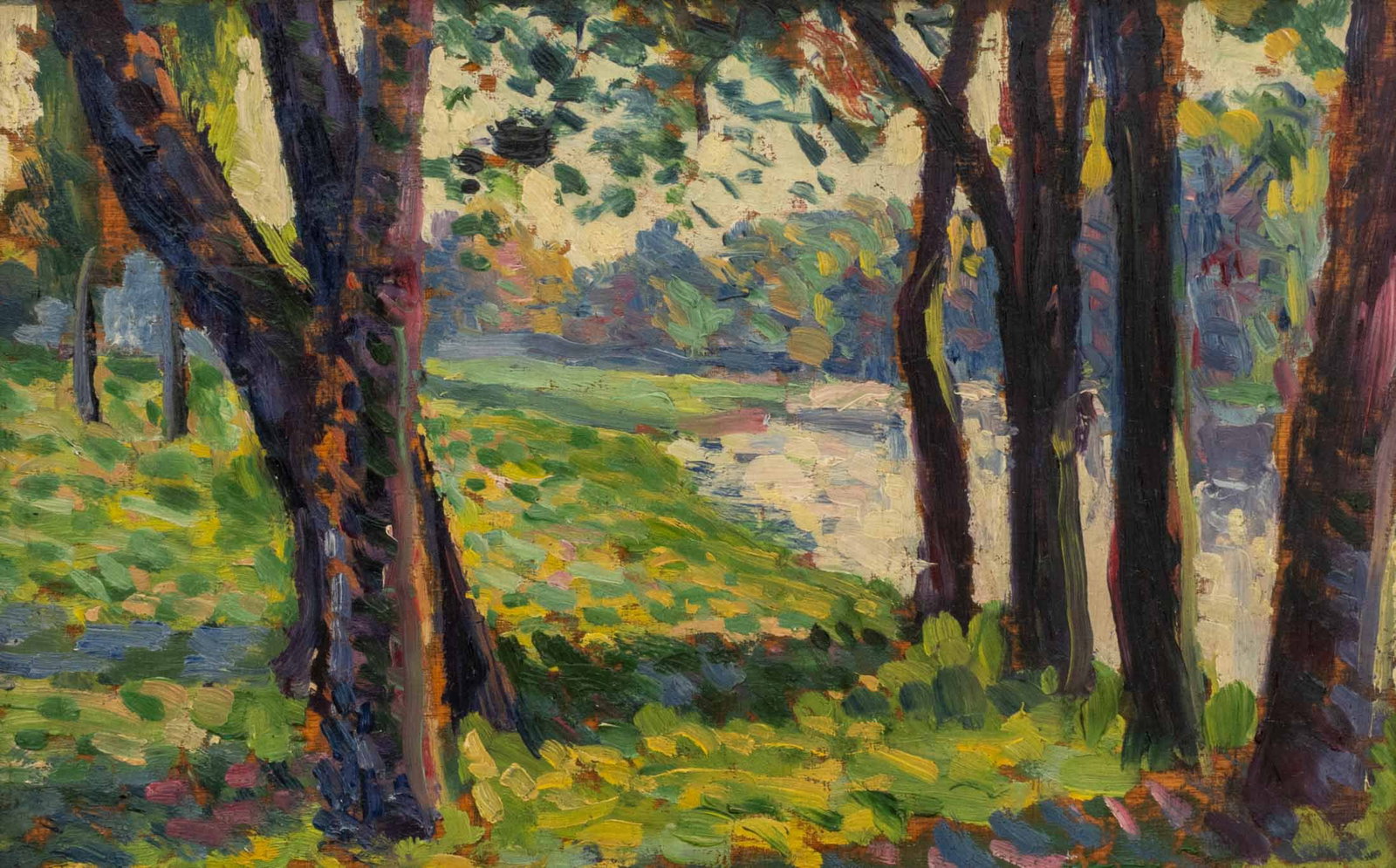 Maximilien Luce "Bord de la Seine a Poissy", 1895 - 2