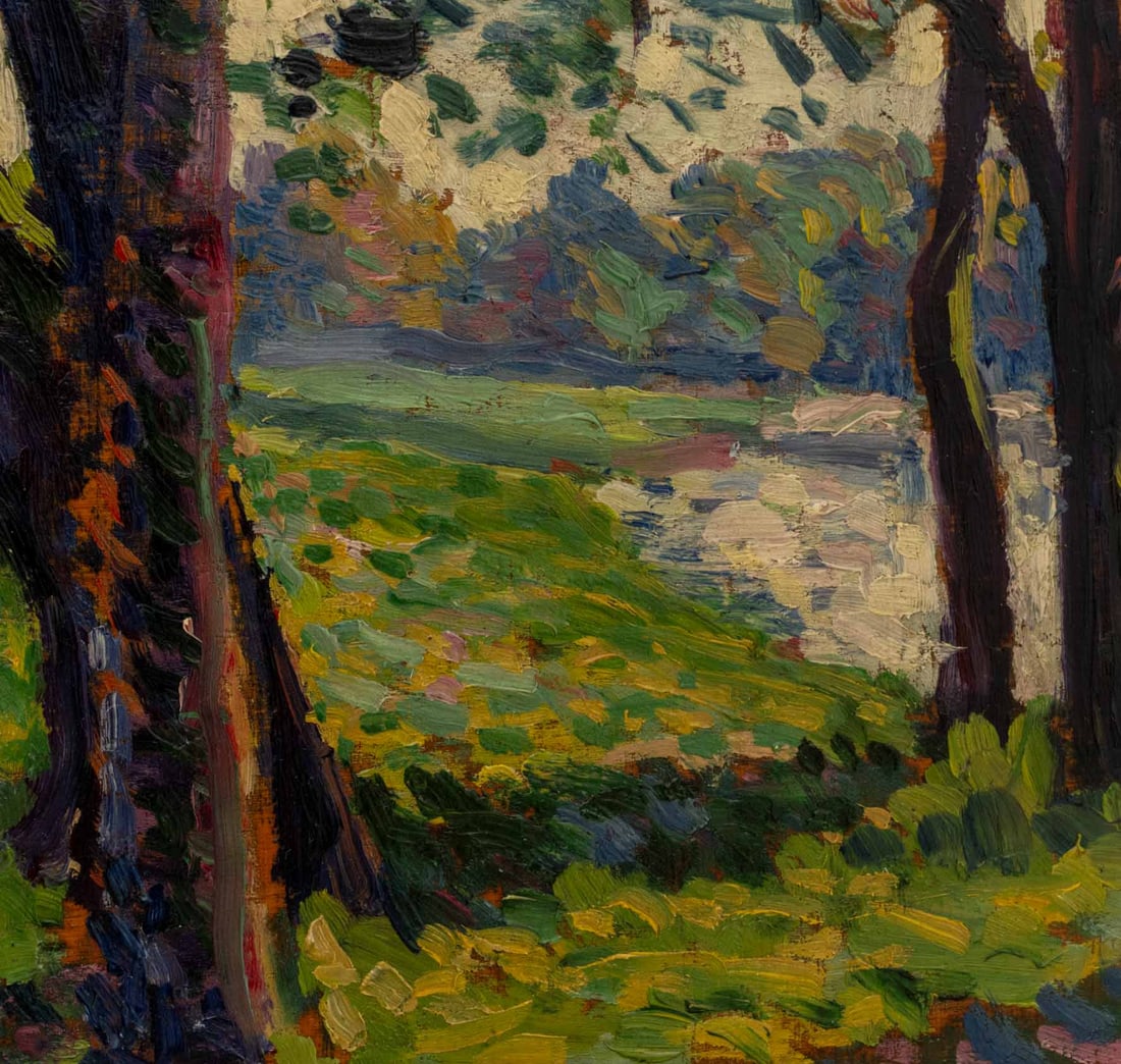 Maximilien Luce "Bord de la Seine a Poissy", 1895 - 6