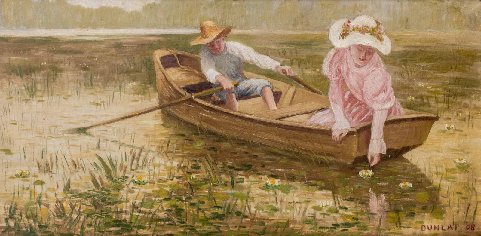 Helena Adele Dunlap Rowing on the River, 1908 - 2
