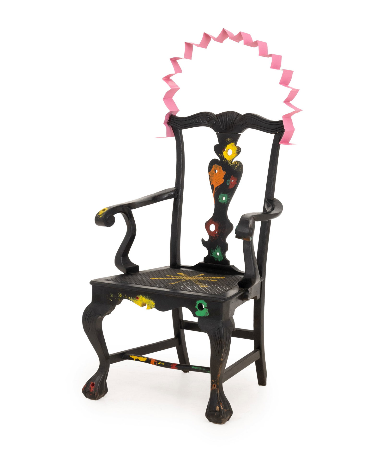 Jim Murray & Paul Ringelheim "Canopy Chair", 1986: Jim Murray and Paul von Ringelheim (Austrian/American, 1933-2003) "Canopy Chair", 1986, maple wood, aluminum, and paint, signed on back. 55" H x 27" W x 23" D. Provenance: From a New York City Estate.