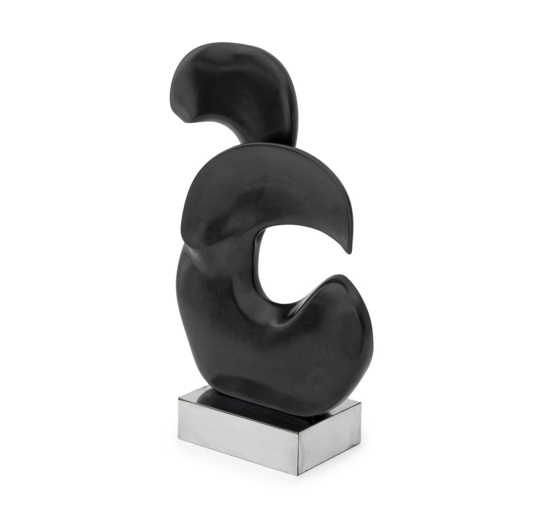 Bill Barrett Abstract Carved Stone Sculpture, 1982 (1 of 13)
