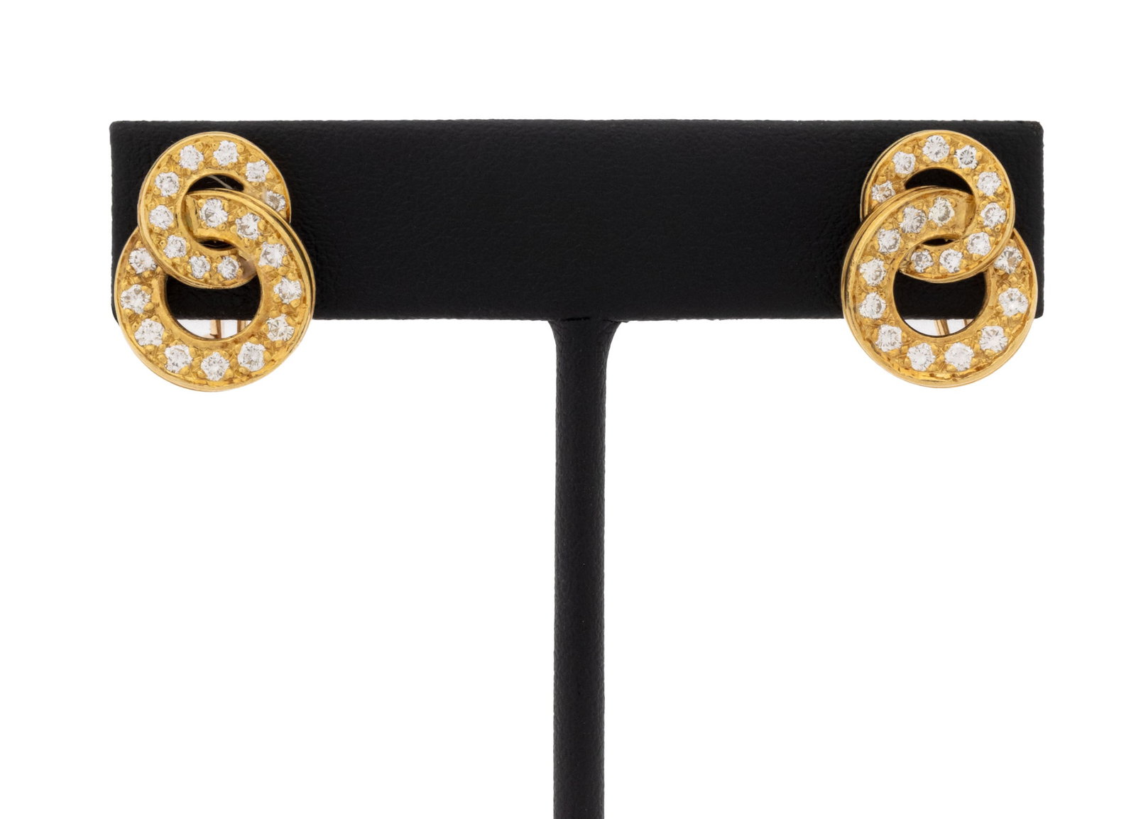 18K Yellow Gold and Diamond Earrings (1 of 5)