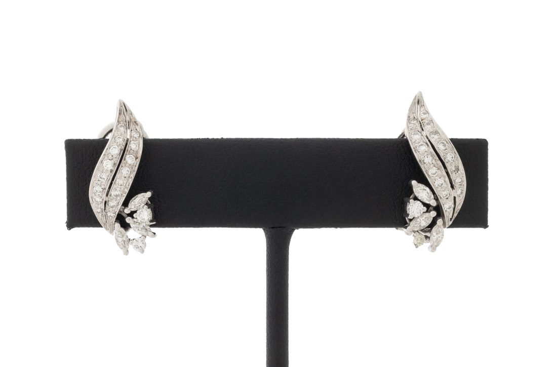18K White Gold and Diamond Earrings (1 of 5)
