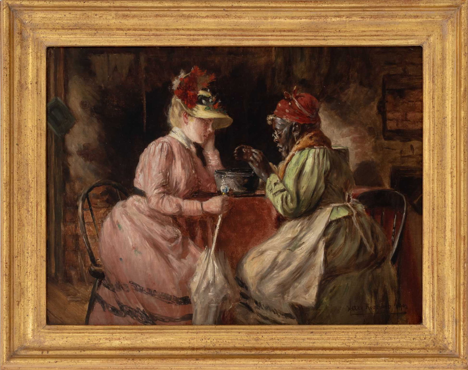 Harry Roseland Fortune Teller Oil on Canvas, 1902 (1 of 7)