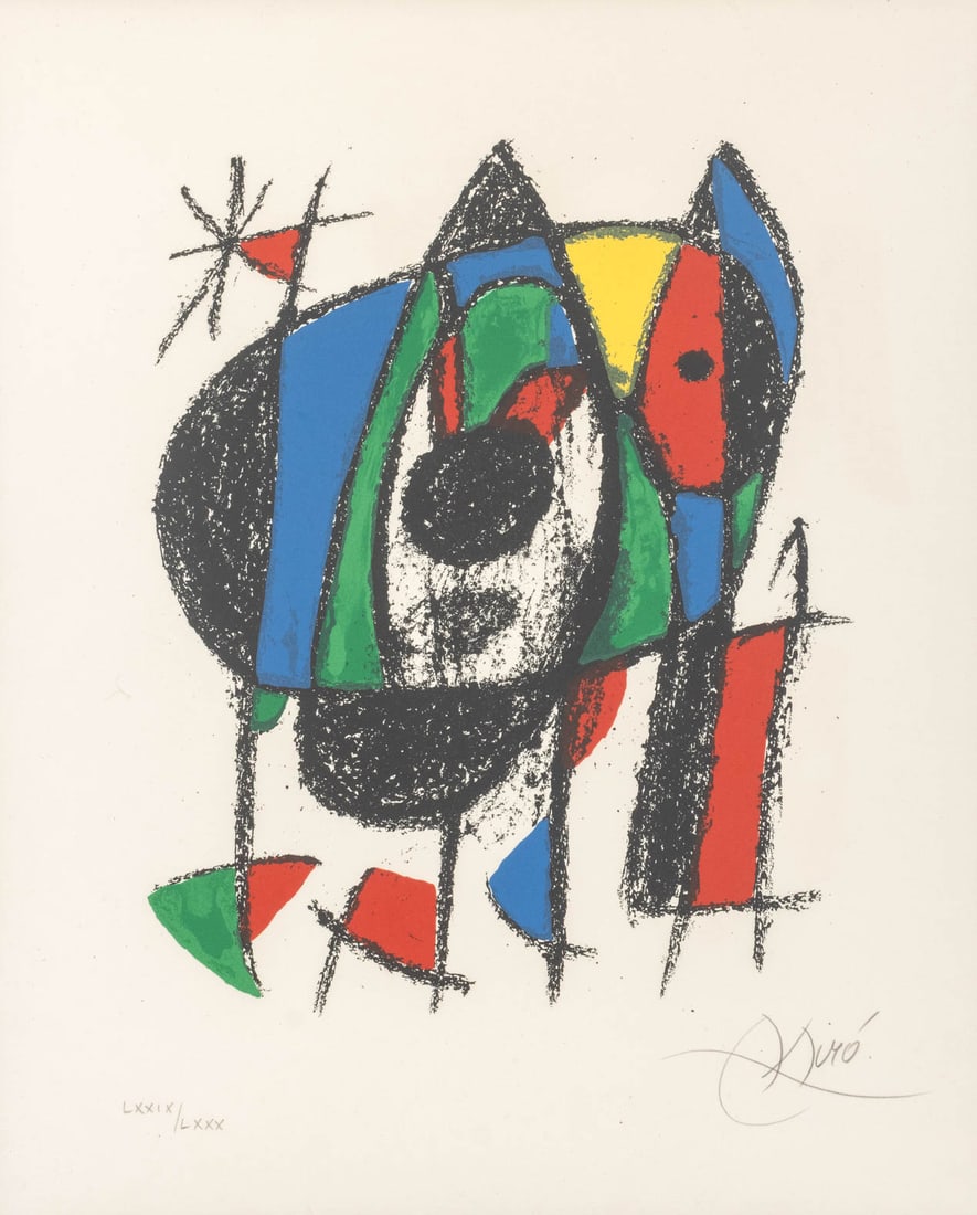 Joan Miro "Lithograph V" Lithograph, 1975 - 2