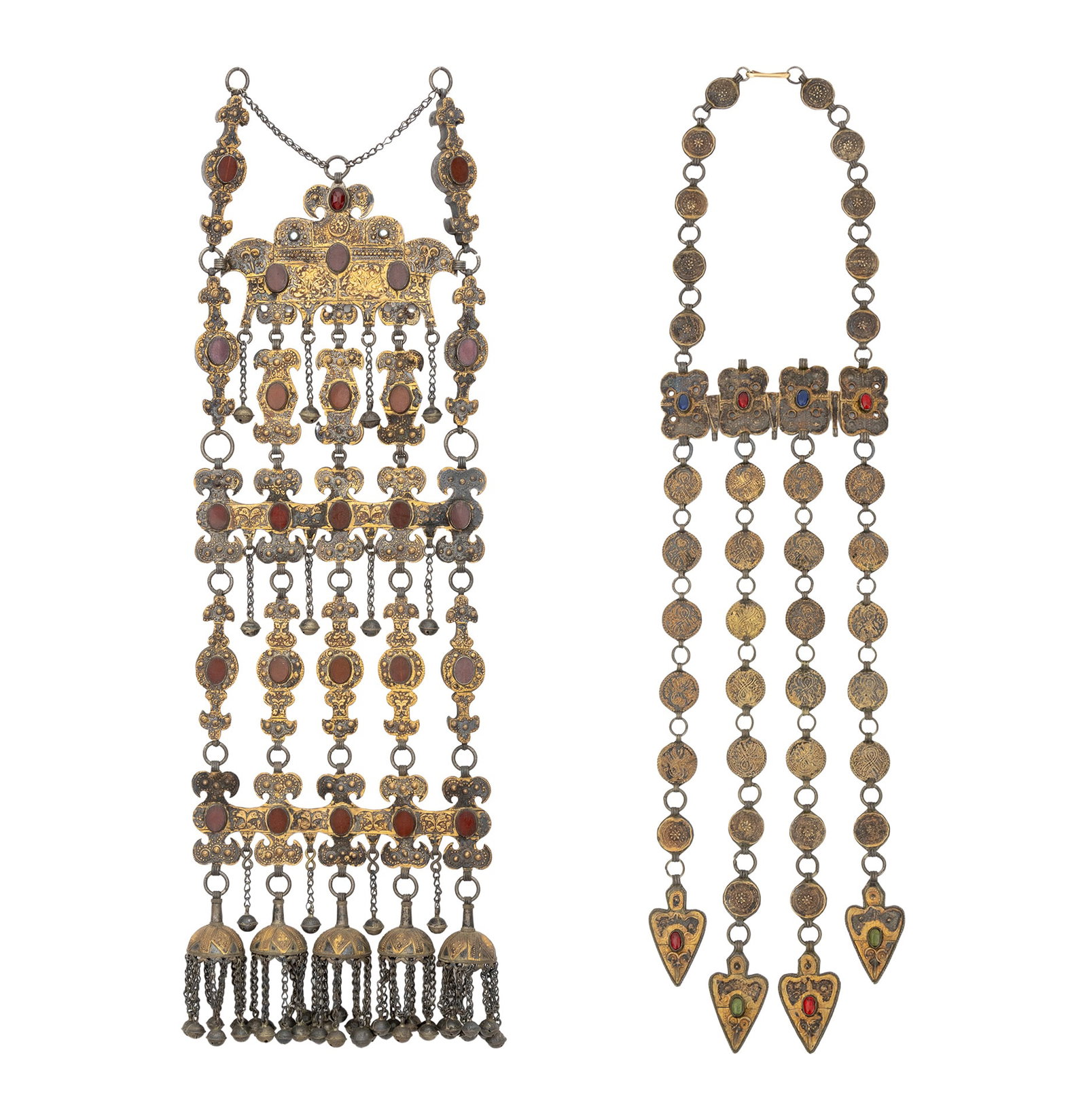 Turkmen Silver Gilt Dorsal Plait Ornaments, 2 (1 of 15)