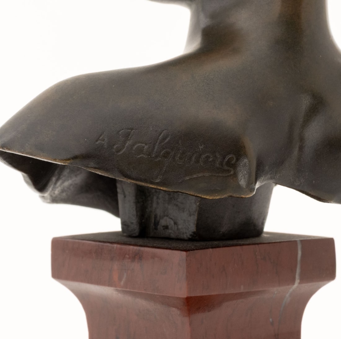 Alexandre Falguiere Bust of Diana Bronze Sculpture - 10