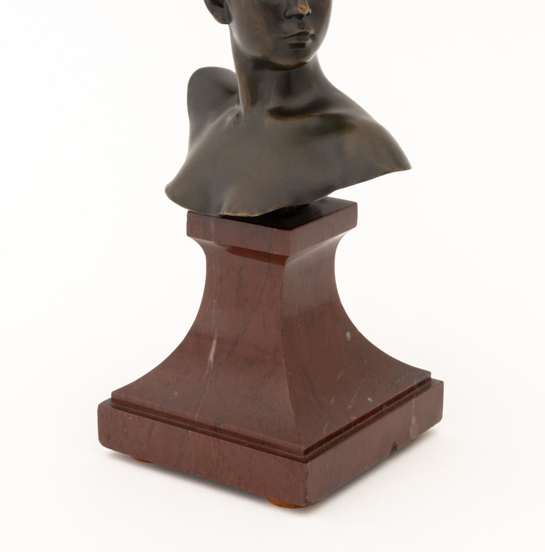Alexandre Falguiere Bust of Diana Bronze Sculpture - 4