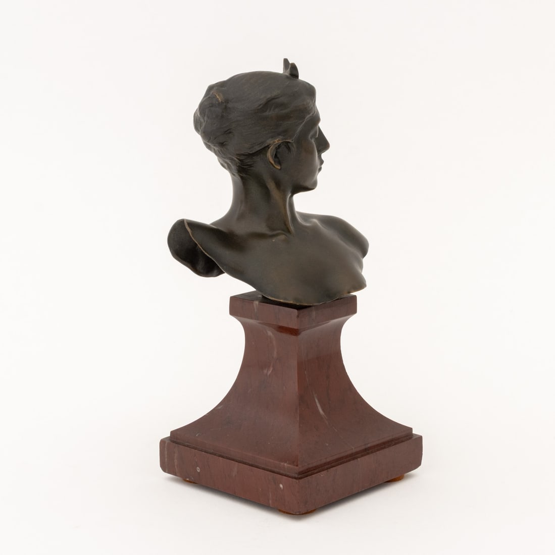 Alexandre Falguiere Bust of Diana Bronze Sculpture - 8