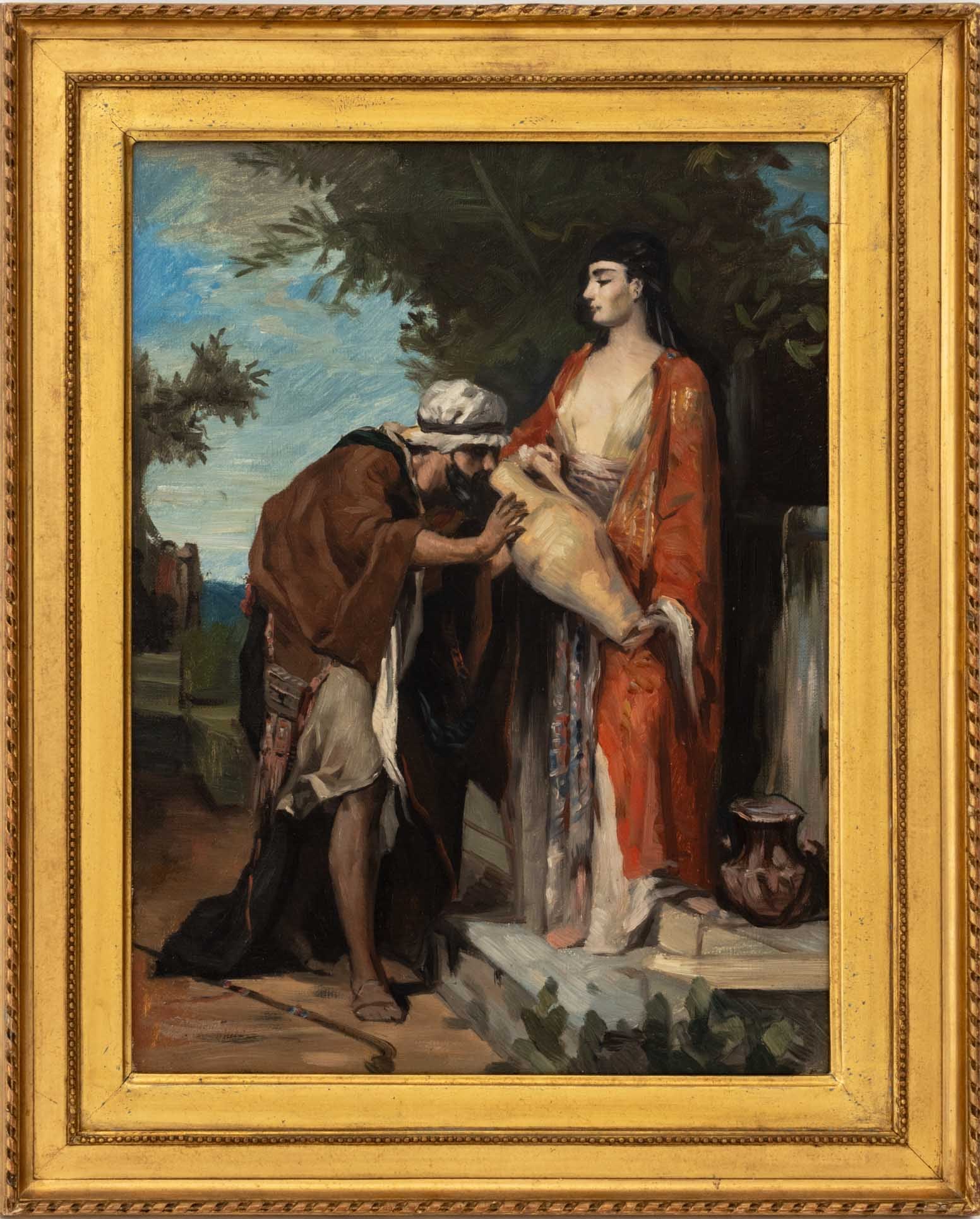 Eugene Thirion "Rebecca a la Fontaine" Oil (1 of 9)