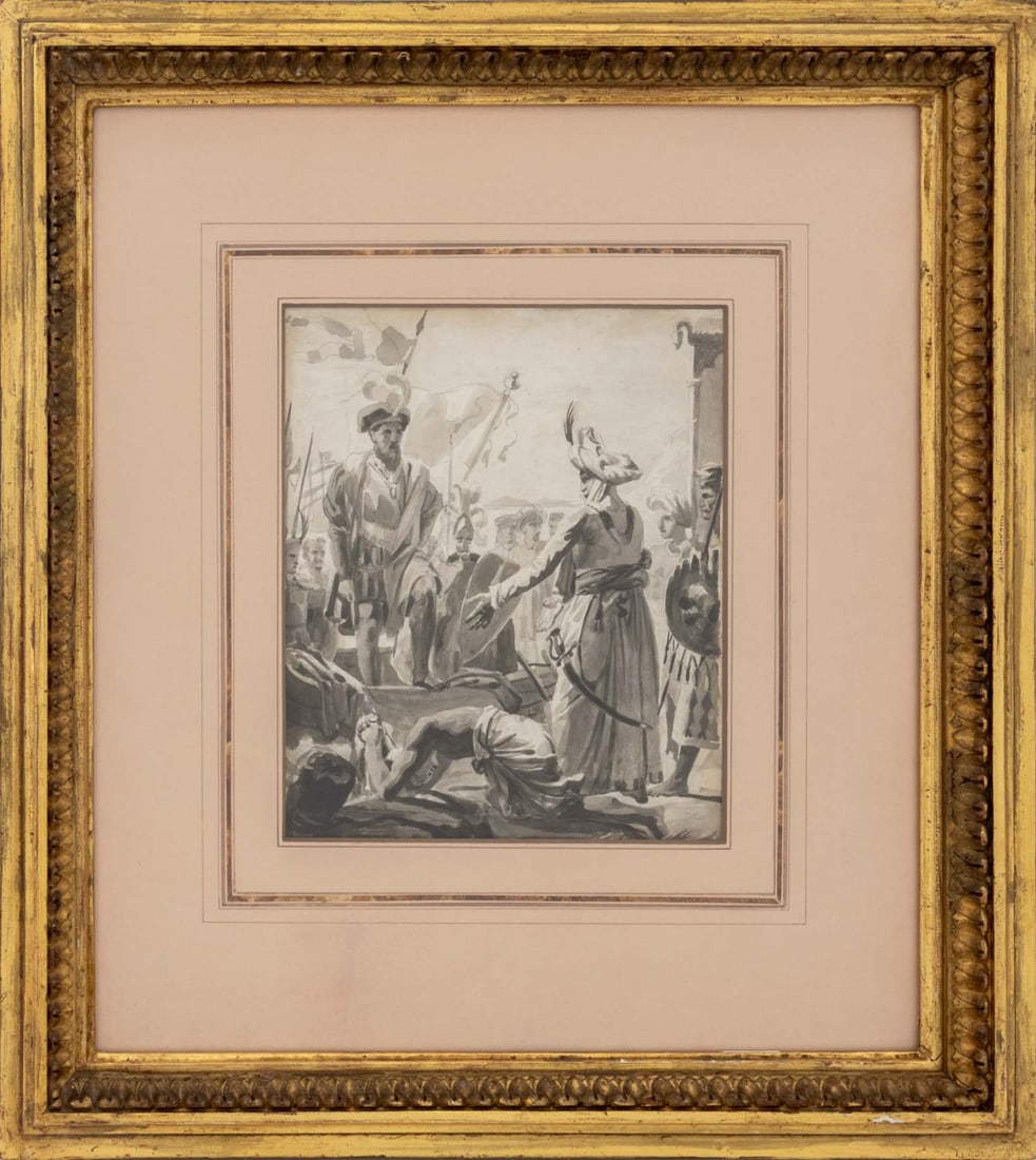 Alexandre-Evariste Fragonard "Les Lusiades": Alexandre-Evariste Fragonard (French, 1780-1850) under the direction of Baron Gerard (Fran?ois Pascal Simon Gerard, French, 1770-1837), "Les Lusiades", Watercolor on Paper, for the 1817 Didot edition 