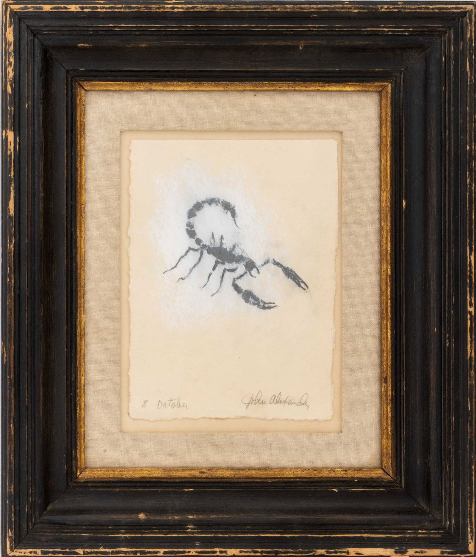 John Alexander "Scorpion" Mixed Media on Paper (1 of 10)
