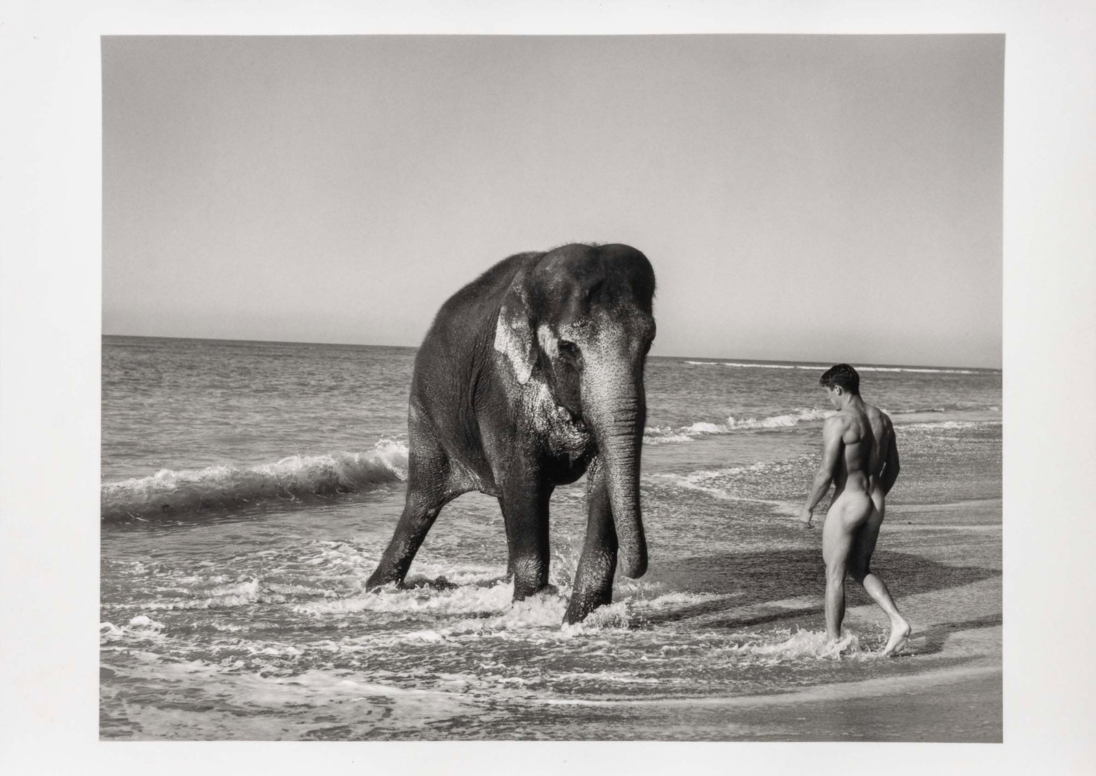 Bruce Weber "Laguna" Gelatin Silver Print, 1998: Bruce Weber (American, b. 1946), "Laguna", Gelatin Silver Print, 1998, signed in pencil, titled, dated, and numbered edition "12/25" verso, unframed. Image: 4.5" H x 5.75" W; sheet: 5" H x 7" W. Prove