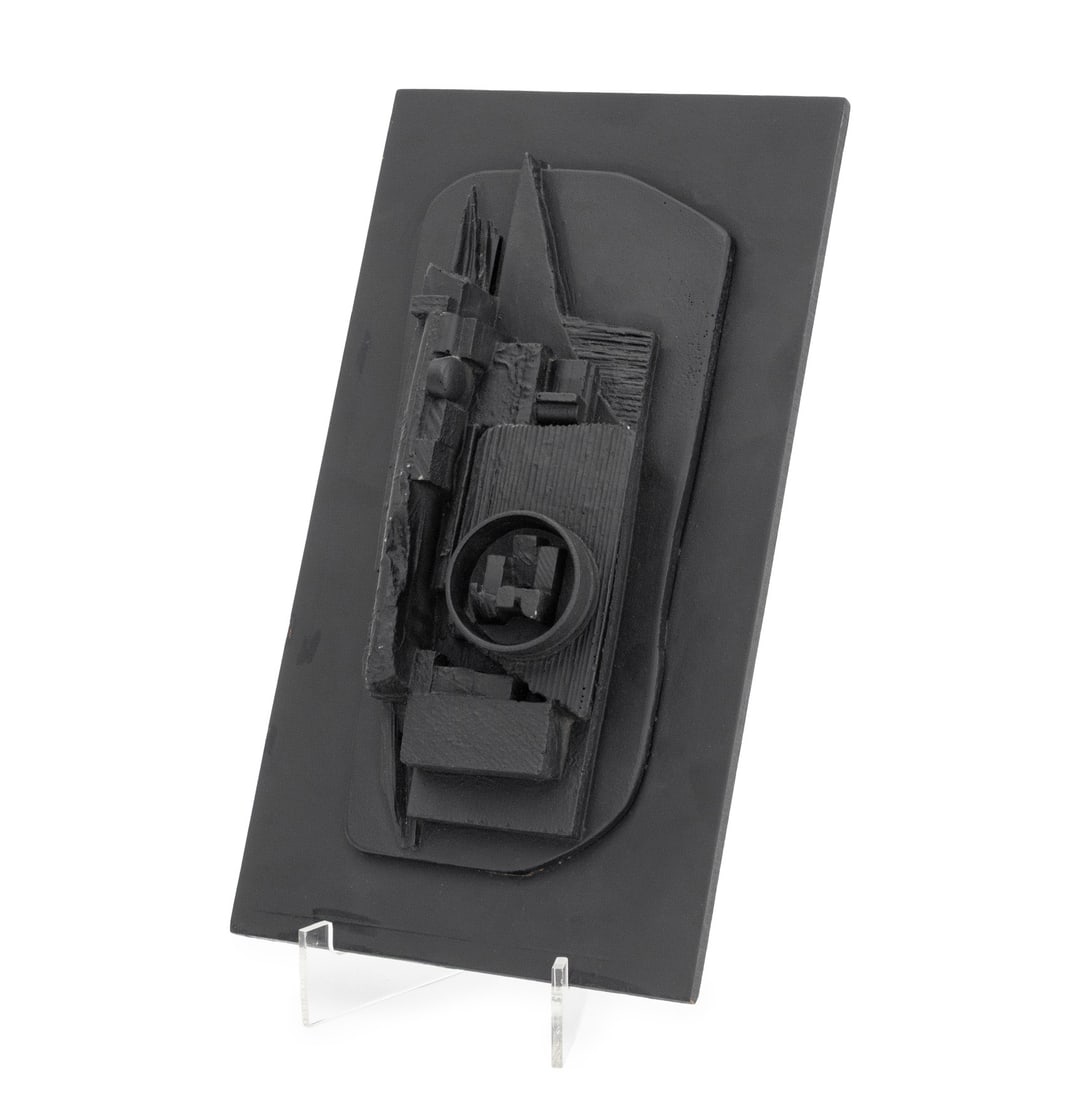 Louise Nevelson "Sky Passage", 1976: Louise Nevelson (American, born Ukraine, 1899-1988) "Sky Passage", 1976, black painted cast relief wood, edition 115 of 150, published by Pace Editions, New York, published for the benefit of the Dalt