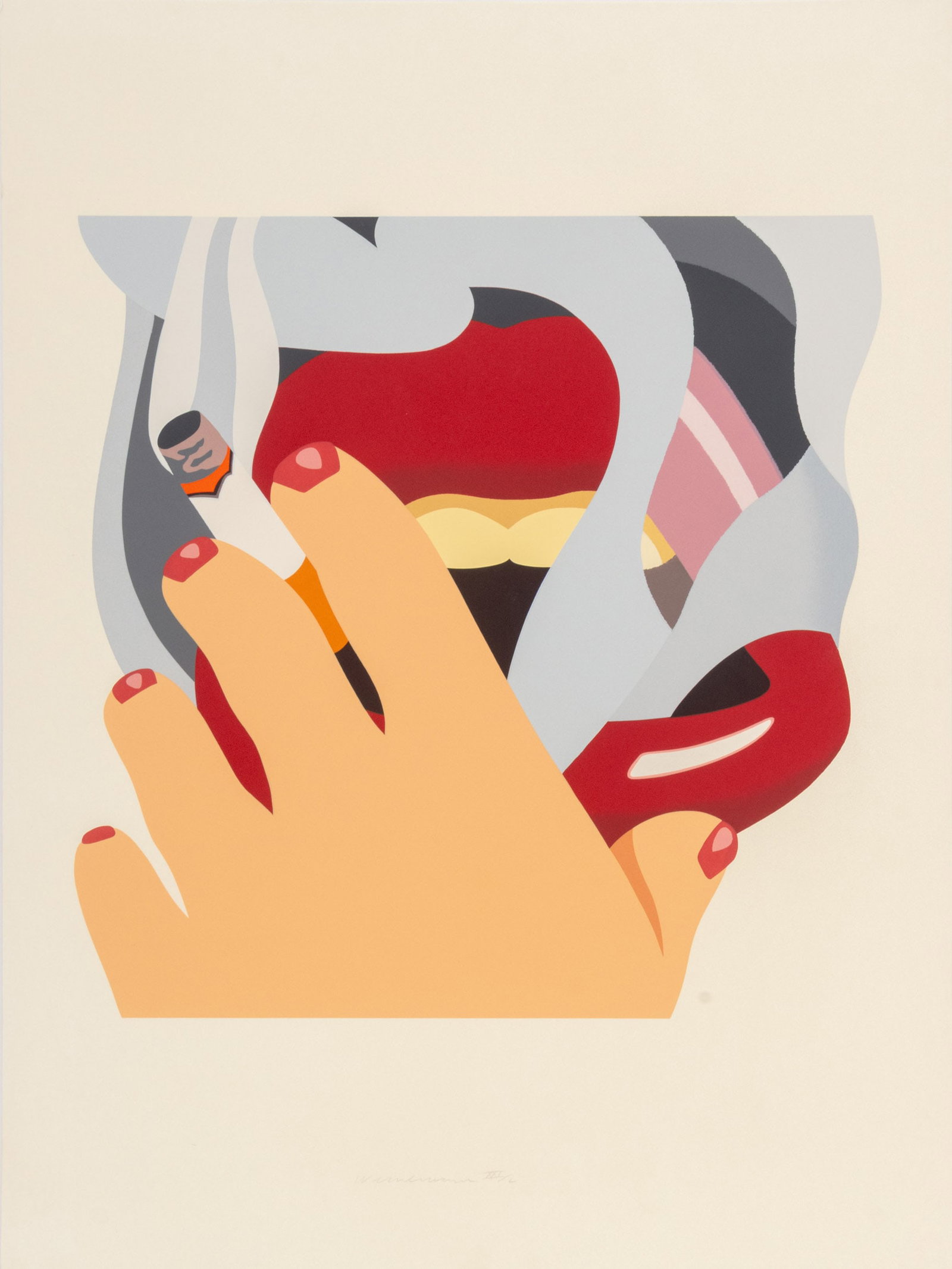 Tom Wesselmann "Smoker" Screenprint, 1976 (1 of 11)