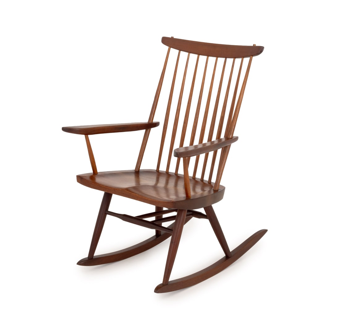 George Nakashima Walnut "New" Rocking Chair, 1962 (1 of 12)