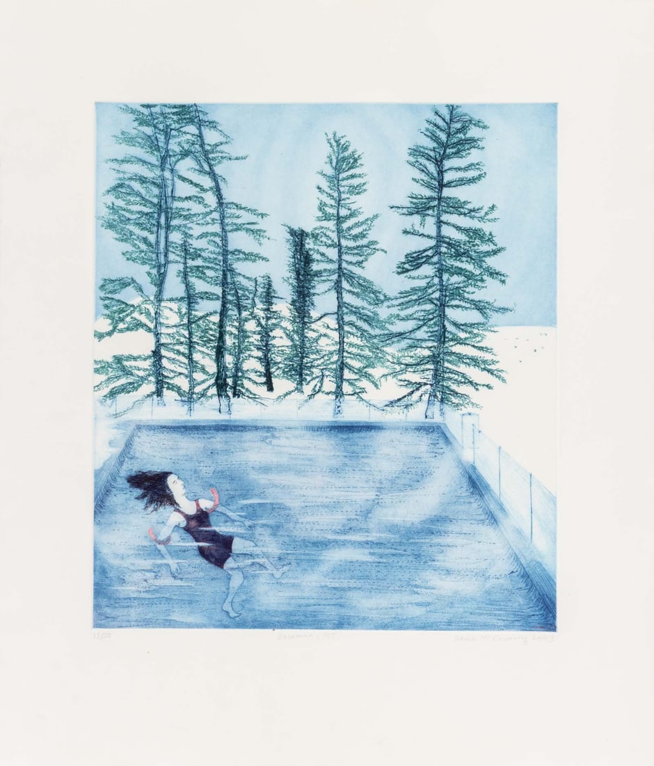 Sarah McEneaney "Bozeman; MT" Aquatint, 2003 (1 of 9)