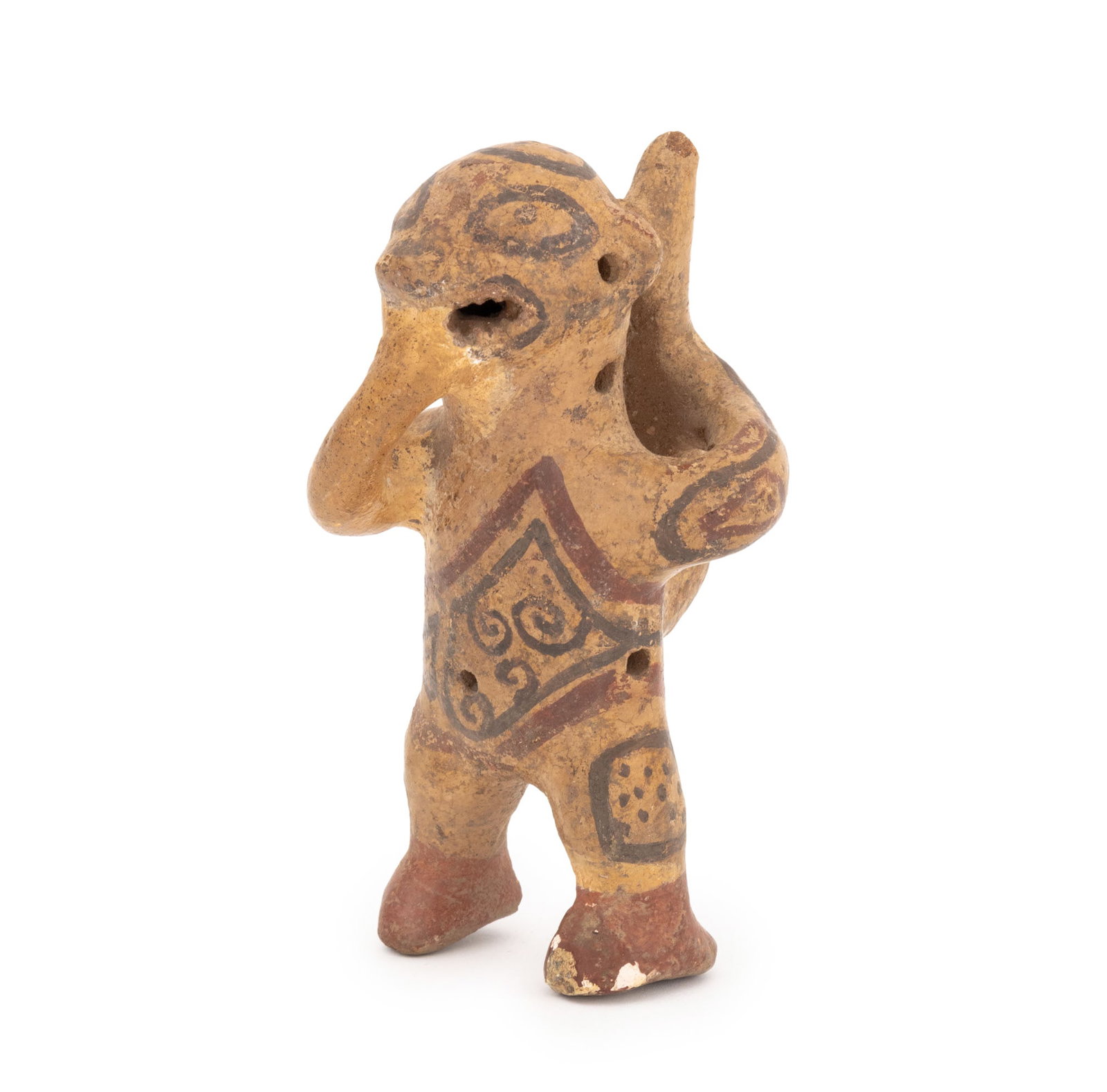 Chiriqui Standing Jaguar Form Zoomorphic Ocarina (1 of 7)