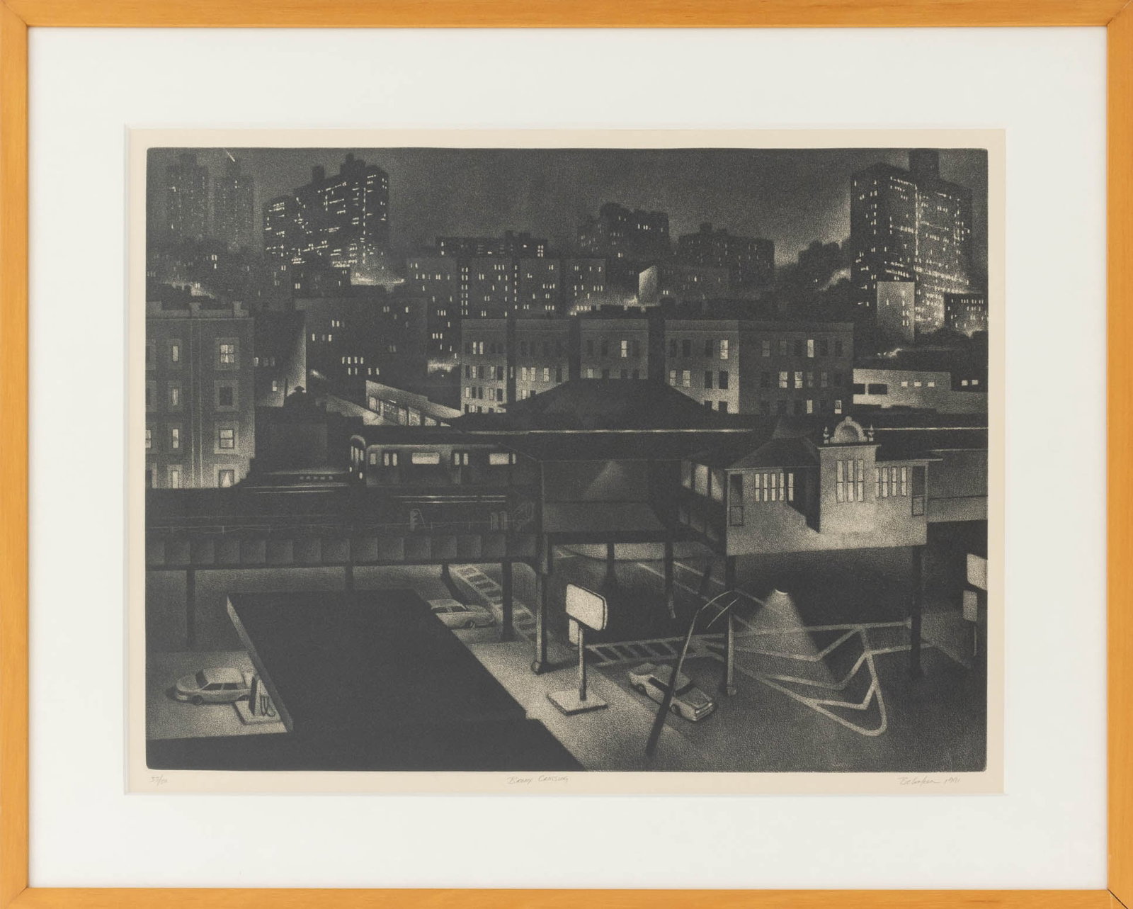 William Behnken "Bronx Crossing" Aquatint, 1991 (1 of 10)