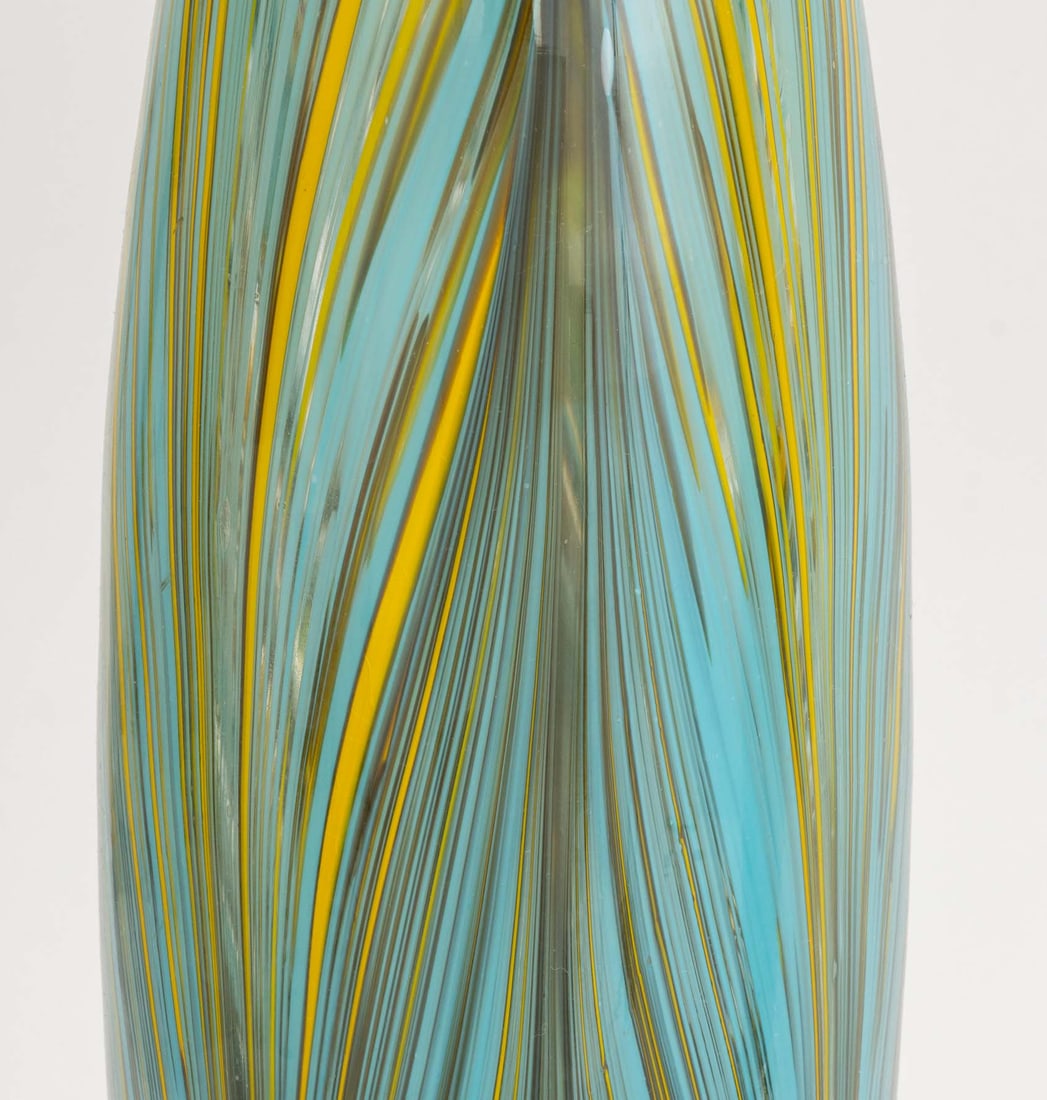 Pulled Feather Glass Table Lamps, Pair - 5